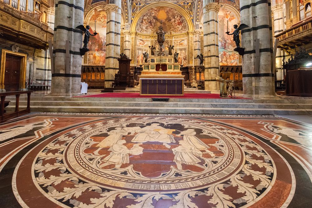 Italy Siena Cathedral unveils stunning mosaic floors
