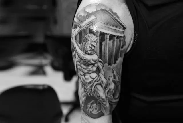 60 Roman Statue Tattoo Designs For Men  Stone Ink Ideas  Portrait tattoo  sleeve Half sleeve tattoo Half sleeve tattoos lower arm