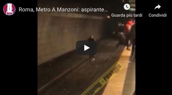 Rome metro: suicide attempt, saved by fellow passengers