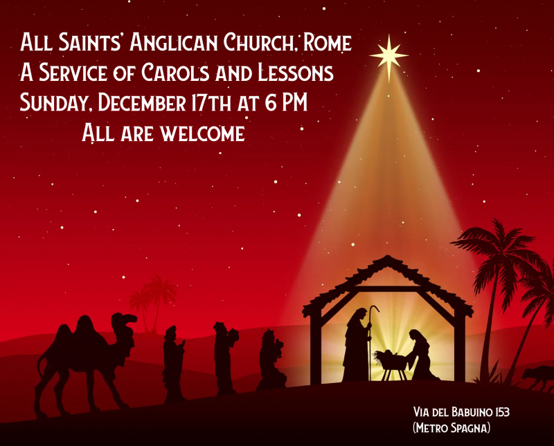 Service of Lessons and Carols at All Saints' in Rome - Wanted in Rome